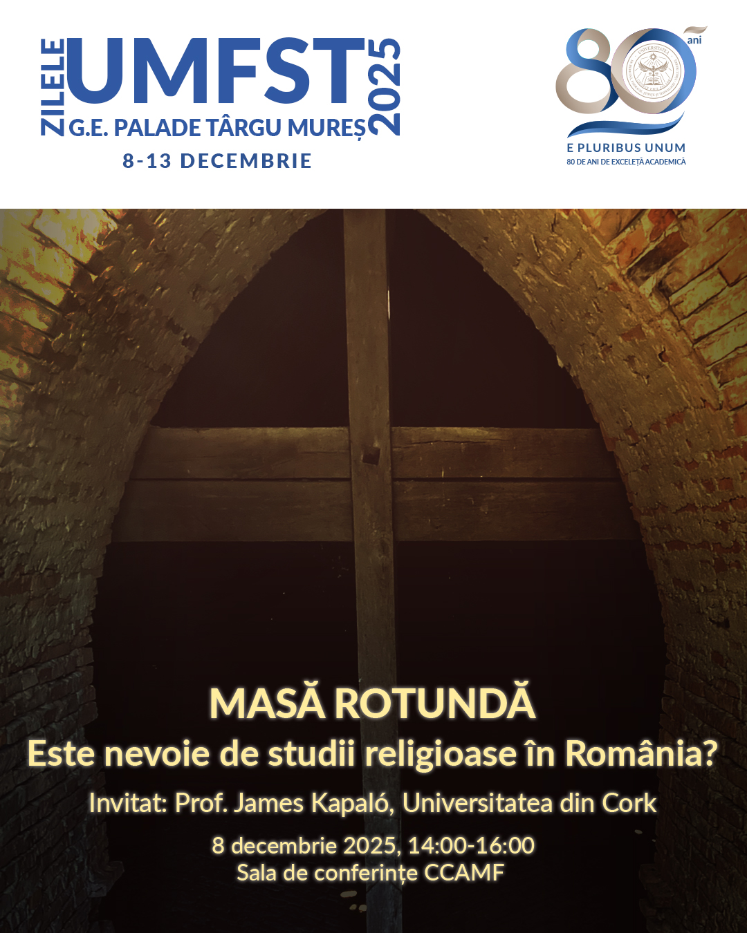 Este nevoie de studii religioase în România? Un eveniment cu participarea Profesorului James Kapaló