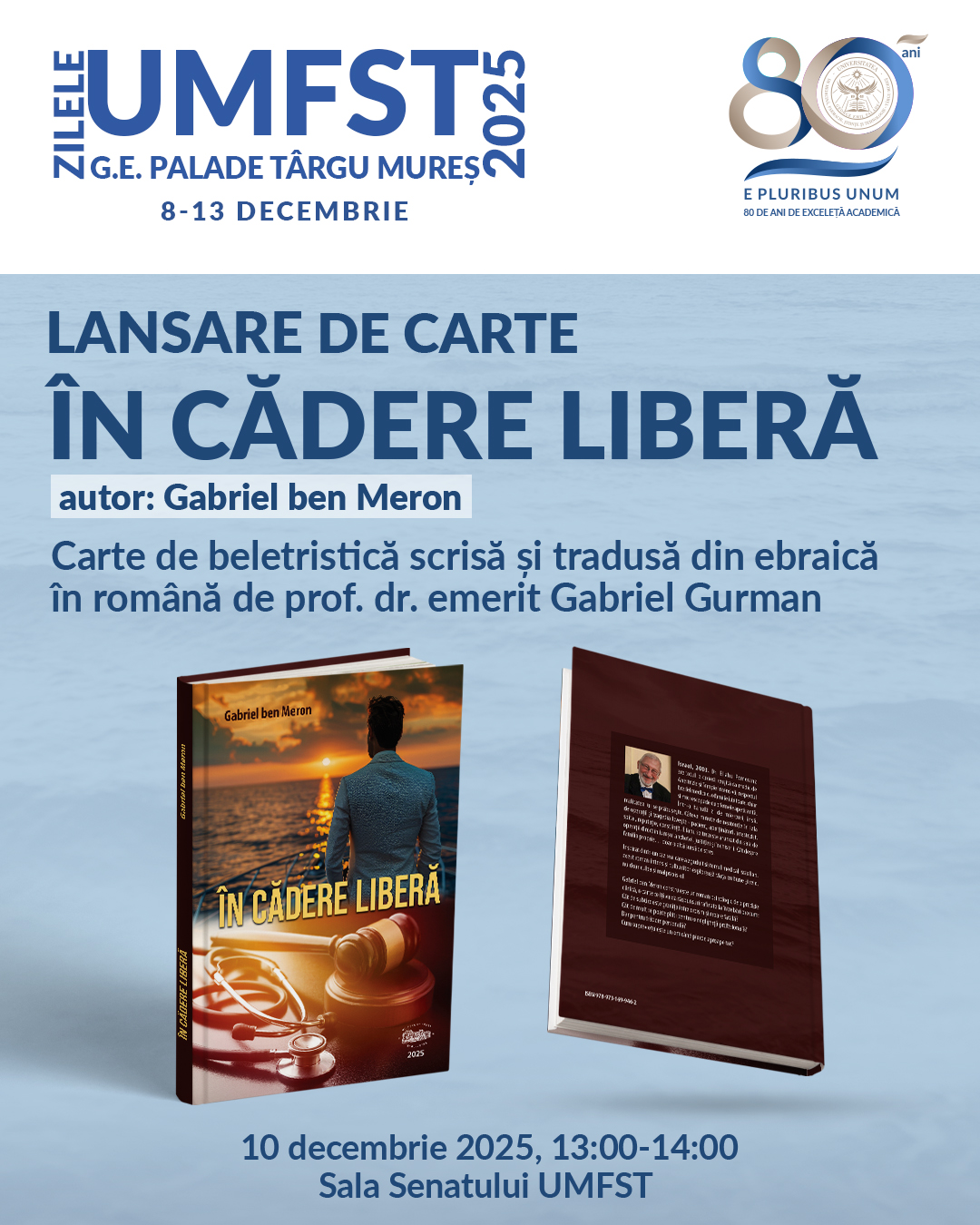„În cădere liberă”, o nouă lucrare semnată sub pseudonimul literar Gabriel ben Meron. Lansare.